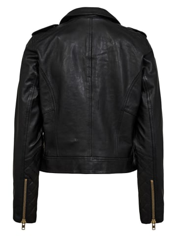 NÜMPH Leren jas zwart