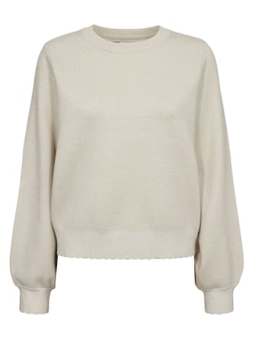 NÜMPH Sweter w kolorze beżowym