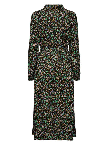 NÜMPH Sukienka w kolorze czarnym ze wzorem