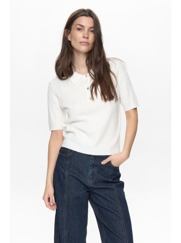 NÜMPH Sweter w kolorze białym