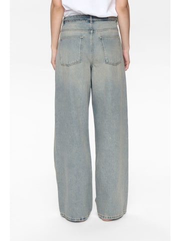 NÜMPH Spijkerbroek - wide leg - blauwgrijs