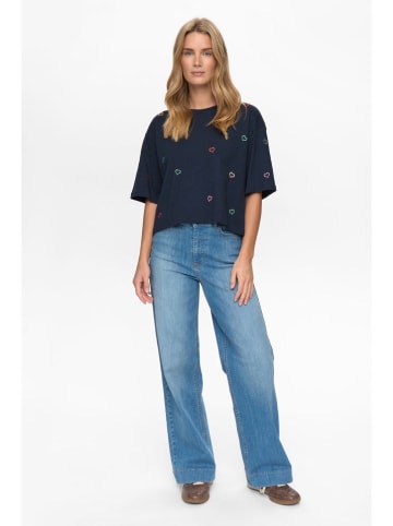 NÜMPH Koszulka w kolorze granatowym