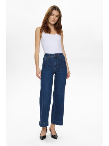 NÜMPH Spijkerbroek - wide leg - donkerblauw