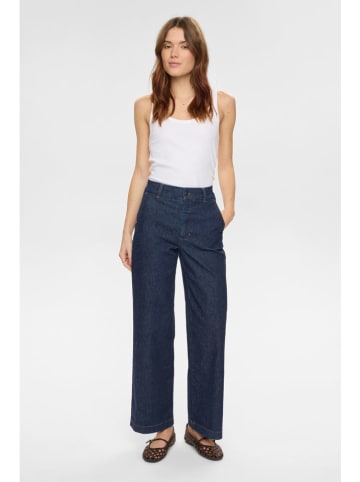 NÜMPH Spijkerbroek - wide leg - donkerblauw