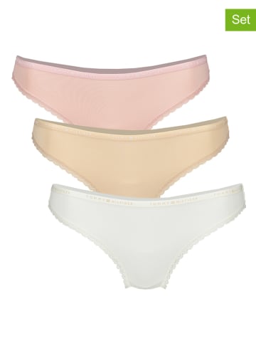 Tommy Hilfiger 3-delige set: strings wit/lichtroze/beige