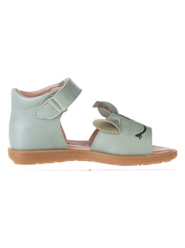 kmins Skórzane sandały w kolorze turkusowym