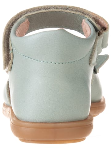 kmins Skórzane sandały w kolorze turkusowym