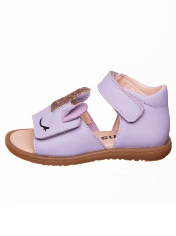 kmins Leder-Sandalen in Lila