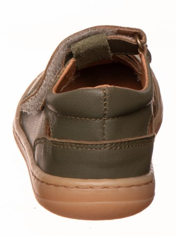 kmins Leren barefootschoenen kaki