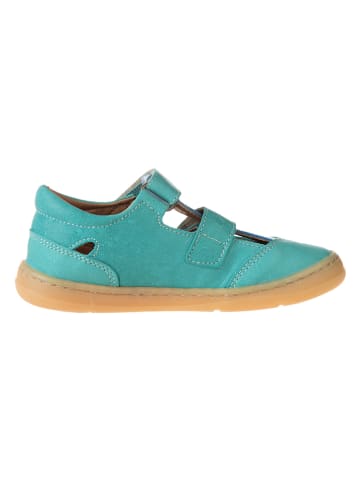 kmins Leren barefootschoenen turquoise