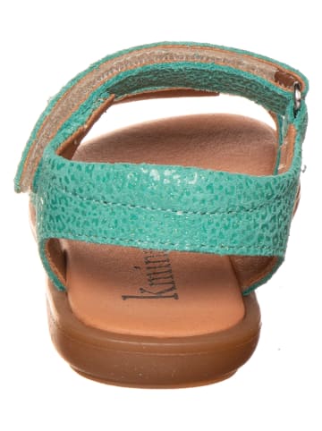 kmins Leren sandalen turquoise