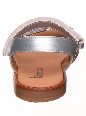 kmins Leder-Sandalen in Silber