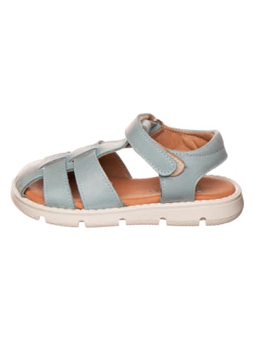 kmins Leder-Halbsandalen in Grau