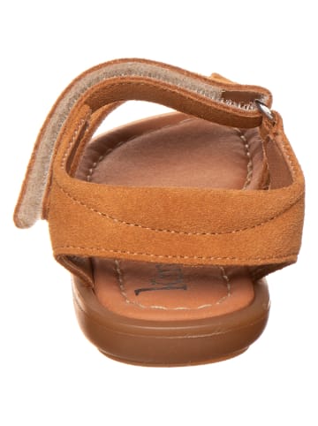 kmins Leder-Sandalen in Hellbraun