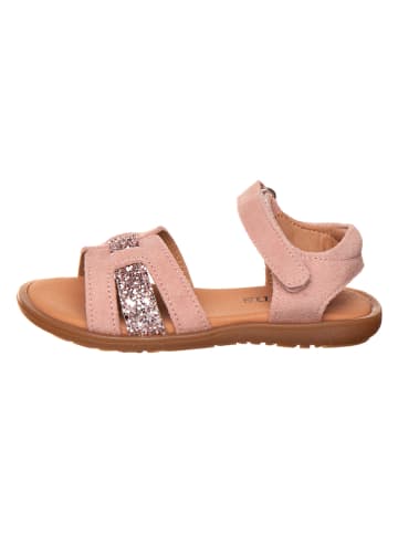 kmins Skórzane sandały w kolorze jasnoróżowym