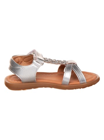 kmins Leren sandalen zilverkleurig