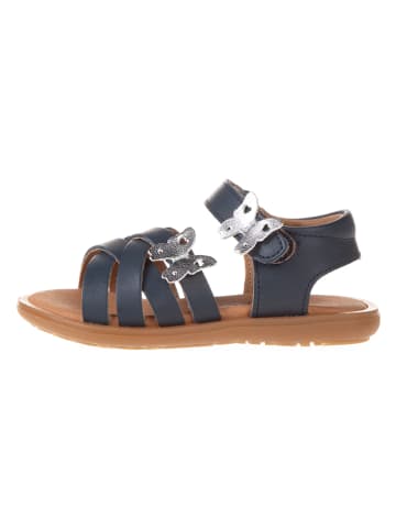 kmins Leren sandalen donkerblauw