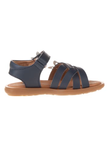 kmins Skórzane sandały w kolorze granatowym