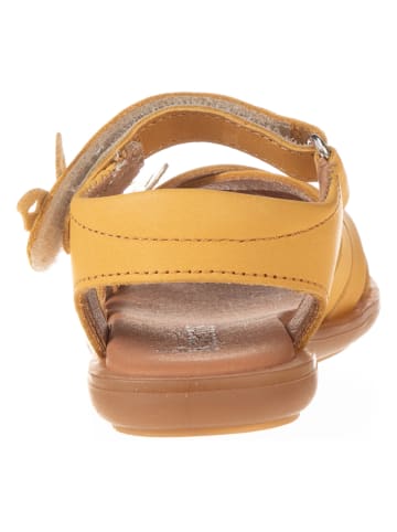 kmins Skórzane sandały w kolorze żółtym