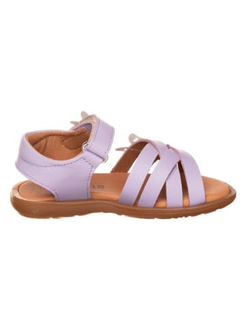 kmins Leder-Sandalen in Lila