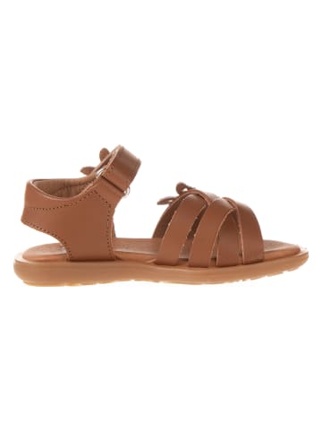 kmins Skórzane sandały w kolorze brązowym