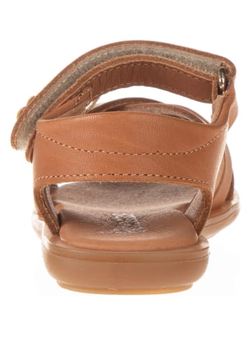 kmins Leder-Sandalen in Hellbraun
