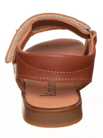 kmins Leder-Sandalen in Hellbraun