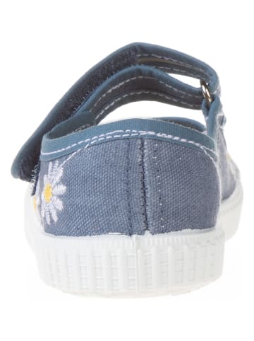 kmins Baleriny w kolorze niebieskim z paskiem