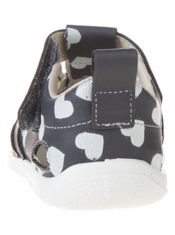 kmins Leder-Barfuß-Halbsandalen in Grau