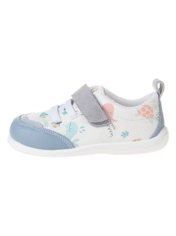 kmins Skórzane buty barefoot w kolorze błękitno-białym