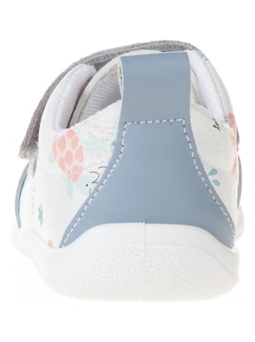 kmins Leder-Barfußschuhe in Hellblau/ Weiß