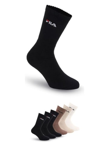 Fila Skarpety (6 par) w kolorze jasnobrązowym, kremowym i czarnym do tenisa