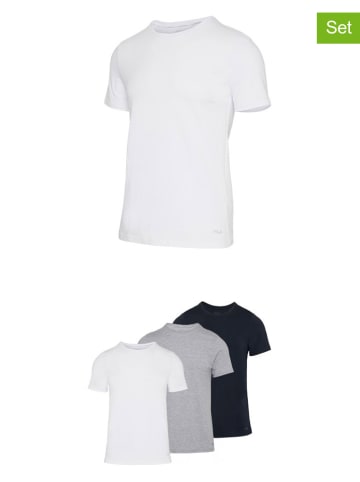 Fila 3er-Set Shirts in Schwarz, Grau und Weiß