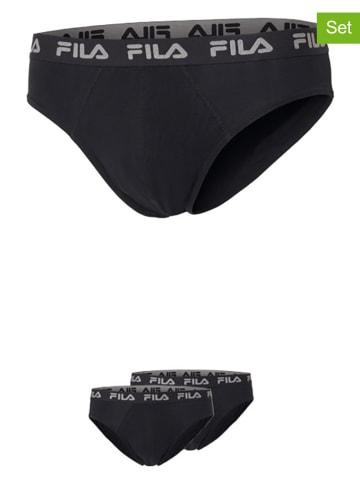 Fila 3er-Set Slips in Schwarz