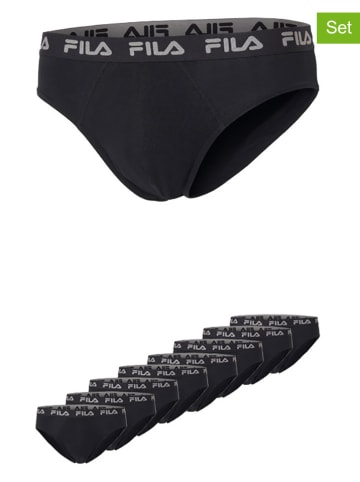 Fila 8er-Set Slips in Schwarz