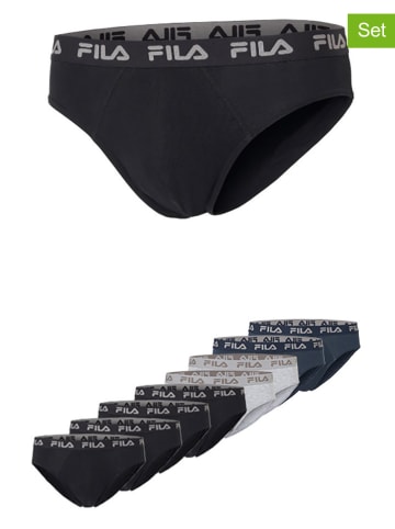 Fila 8er-Set Slips in Dunkelblau/ Schwarz/ Grau
