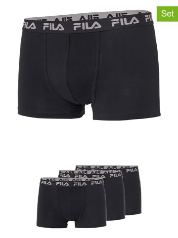 Fila 3er-Set Boxershorts in Schwarz