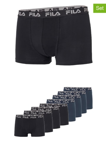 Fila 8er-Set Boxershorts in Schwarz/ Dunkelblau