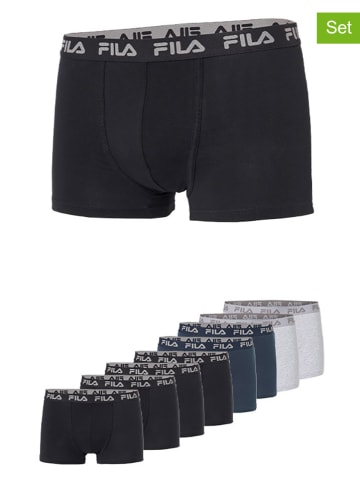 Fila 8er-Set Boxershorts in Schwarz/ Dunkelblau/ Grau