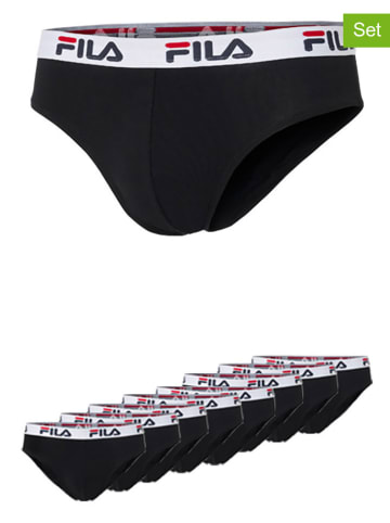 Fila 8er-Set Slips in Schwarz