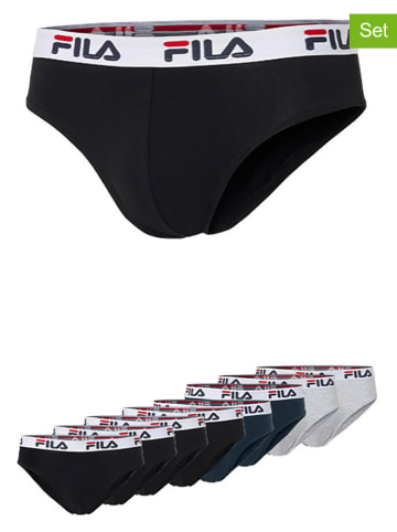Fila 8er-Set Slips in Dunkelblau/ Schwarz/ Grau