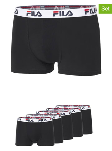 Fila Bokserki (5 par) w kolorze czarnym
