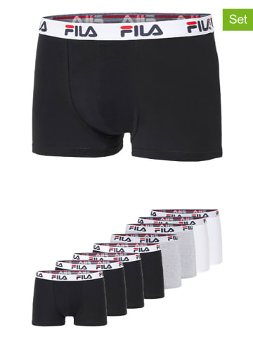 Fila 8er-Set Boxershorts in Schwarz/ Grau/ Weiß