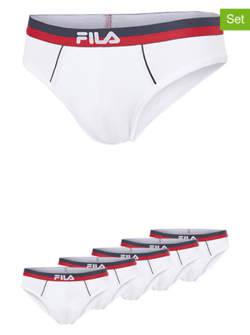 Fila 5er-Set Slips in Weiß
