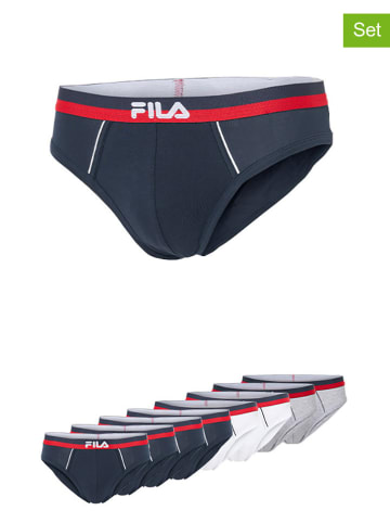 Fila 8er-Set Slips in Weiß/ Schwarz/ Grau