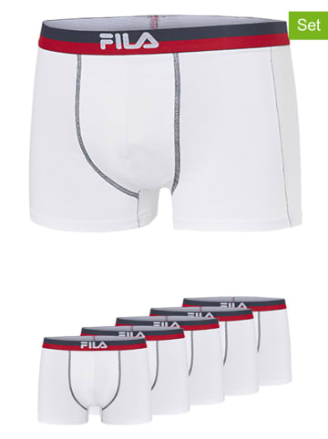 Fila Bokserki (5 par) w kolorze białym