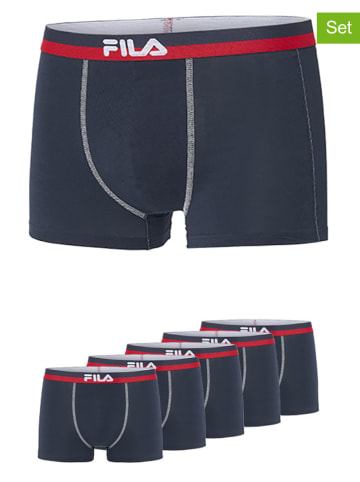 Fila Bokserki (5 par) w kolorze granatowym