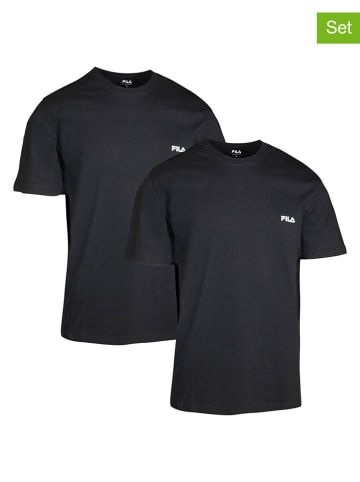 Fila 2er-Set: Shirts in Schwarz