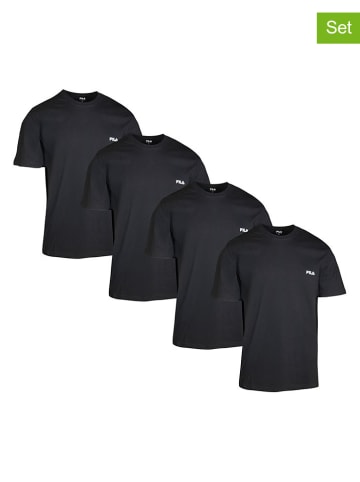 Fila 2er-Set: Shirts in Schwarz