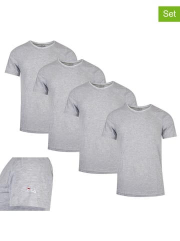 Fila 4er-Set Shirts in Grau